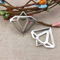 Zinc Alloy Pendants Diamond Shape antique silver color plated nickel lead & cadmium free Approx 3mm Sold By Lot