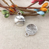 Tibetan Style Flat Round Pendants, antique silver color plated, nickel, lead & cadmium free, 15x18mm, Hole:Approx 2mm, 400PCs/Lot, Sold By Lot