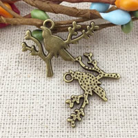 Tibetan Style Pendants, Branch, antique bronze color plated, nickel, lead & cadmium free, 26x18mm, Hole:Approx 2mm, 250PCs/Lot, Sold By Lot