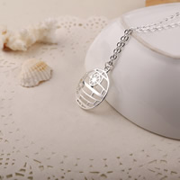 Zinc Alloy Jewelry Necklace with iron chain with 5cm extender chain Flat Round platinum color plated oval chain lead & cadmium free 30mm Sold Per Approx 19.6 Inch Strand
