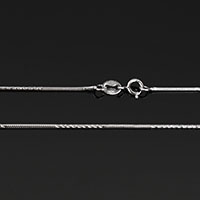 925 Sterling Silber Halskette Kette, unterschiedliche Länge der Wahl & Schlangekette, 1mm, 10SträngeStrang/Menge, verkauft von Menge