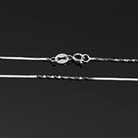 925 Sterling Silver Halsband kedja, olika längd för val, 1mm, 10Strands/Lot, Säljs av Lot