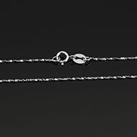 925 Sterling Silber Halskette Kette, unterschiedliche Länge der Wahl, 1mm, 10SträngeStrang/Menge, verkauft von Menge