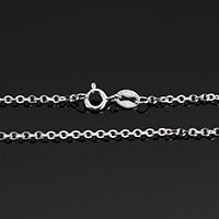 925 Sterling Silber Halskette Kette, unterschiedliche Länge der Wahl & Oval-Kette, 2x1.80x0.40mm, 10SträngeStrang/Menge, verkauft von Menge