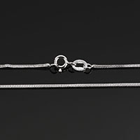 925 Sterling Silver Halsband kedja, olika längd för val & vete kedja, 0.80mm, 10Strands/Lot, Säljs av Lot