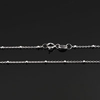 925 Sterling Silber Halskette Kette, unterschiedliche Länge der Wahl & Oval-Kette, 3.5x1.2x1.2mm, 1.5x1x0.3mm, 10SträngeStrang/Menge, verkauft von Menge