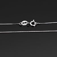 Cadena del collar de plata esterlina 925, plata de ley 925, longitud diferente para la opción & cadena de caja, 0.60x0.60mm, Vendido por Sarta