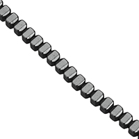 Nicht-magnetische Hämatit Perlen, Non- magnetische Hämatit, 2x2mm, Bohrung:ca. 0.5mm, Länge:ca. 16 ZollInch, 10SträngeStrang/Menge, ca. 189PCs/Strang, verkauft von Menge