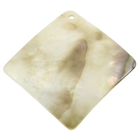 Natural Yellow Shell Pendants, Rhombus, 40x2mm, Hole:Approx 1mm, Sold By PC