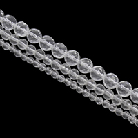 Natural Clear Quartz Beads, Round, different size for choice & faceted, Grade AAA, Hole:Approx 1mm, Sold Per Approx 15.5 Inch Strand