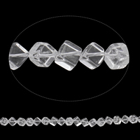 Naturliga Clear Quartz pärlor, Rhombus, Grade AAA, 12x12mm-14x12mm, Hål:Ca 2mm, Ca 32PC/Strand, Såld Per Ca 15 inch Strand