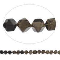 Natürliche Rauchquarz Perlen, Grad AAA, 12x15mm-17x17mm, Bohrung:ca. 2mm, ca. 40PCs/Strang, verkauft per ca. 15 ZollInch Strang