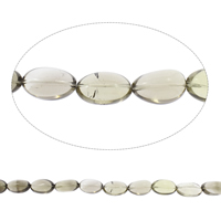 Natural Smoky Quartz Beads, Flat Oval, Grade AAA, 18x30mm-20x32mm, Hole:Approx 2mm, Approx 13PCs/Strand, Sold Per Approx 15 Inch Strand