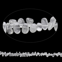 Gemstone Chips, Clear Quartz, Nuggets, natural, Grade AAA, 5x10mm-8x13mm, Hole:Approx 1.5mm, Approx 120PCs/Strand, Sold Per Approx 15 Inch Strand