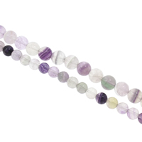 Purple Fluorite Beads, Round, different size for choice, Hole:Approx 1mm, Length:Approx 15 Inch, Sold By Bag