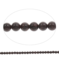 Naturlig granat perler, Garnet, Runde, Januar Birthstone, 5mm, Hole:Ca. 1mm, Længde Ca. 15 inch, 5Strands/Bag, Ca. 78pc'er/Strand, Solgt af Bag