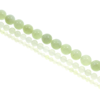 Jade Beads, Jade New Mountain, Runde, forskellig størrelse for valg, Hole:Ca. 1mm, Længde Ca. 15 inch, Solgt af Bag