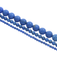 Türkis Perlen, Synthetische Türkis, rund, verschiedene Größen vorhanden, blau, Bohrung:ca. 1mm, Länge ca. 15 ZollInch, verkauft von Tasche