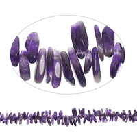 Gemstone Chips, Amethyst, Nuggets, February Birthstone, 5x11mm-8x20mm, Hole:Approx 0.8mm, Length:Approx 15 Inch, 5Strands/Bag, Approx 110PCs/Strand, Sold By Bag