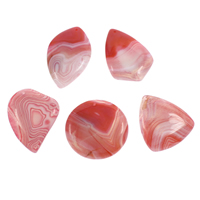 Lace Agate Pendants, cherry quartz, 35x47x6mm-47x45x6mm, Hole:Approx 1.5mm, 10PCs/Bag, Sold By Bag