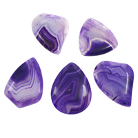 Pendentif Agate dentelle, agate lace, violet, 33x48x6mm-49x46x6mm, Trou:Environ 1.5mm, 10PC/sac, Vendu par sac