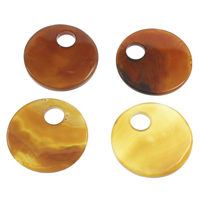 Lace Agate Pendants, Flat Round, red, 39x3mm-40x5mm, Hole:Approx 10mm, 10PCs/Bag, Sold By Bag
