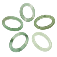 Natural Aventurine Pendants, Green Aventurine, Flat Oval, 26x36x5mm, Hole:Approx 16x26mm, 10PCs/Bag, Sold By Bag