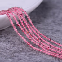 Strawberry Quartz Beads, Round, natural, Grade AAA, 2mm, Hole:Approx 0.5mm, Length:Approx 15 Inch, 5Strands/Lot, Approx 190PCs/Strand, Sold By Lot