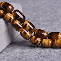 Tiger Eye Beads, Drum, naturlig, forskellig størrelse for valg, Grade AAAAA, Hole:Ca. 1-2mm, Solgt Per Ca. 15 inch Strand