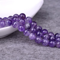 Amethyst Beads, Round, natural, February Birthstone & different size for choice, Hole:Approx 1-2mm, Sold Per Approx 15 Inch Strand