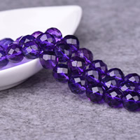 Amethyst Beads, Round, 64-sided & February Birthstone & different size for choice & faceted, Hole:Approx 1-2mm, Length:Approx 15 Inch, Sold By Lot