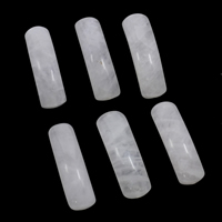 quartz rose connecteur, rectangle, boucle de 1/1, 35x10x6mm-38x10x6mm, Trou:Environ 1.5mm, 10PC/sac, Vendu par sac