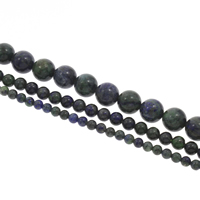 Sintetička Lazulit kuglice, Sintetički Lapis, Krug, različite veličine za izbor, Rupa:Približno 1mm, Prodano Per Približno 15 inčni Strand