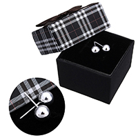 925 Sterling Silver Stud Earrings, Round, without box & without earnut, 7x18mm, 0.7mm, Sold By Pair