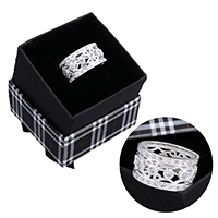 Cubic Zirconia micr3ofono pavimenta anillos de plata esterlina, plata de ley 925, sin caja & micro arcilla de zirconia cúbica, 11mm, tamaño:8, Vendido por UD