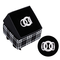 Кубический цирконий микро проложить Серебрянные кольца, Серебро 925 пробы, без коробки & инкрустированное микро кубического циркония, 16mm, размер:7, продается PC