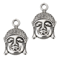 Buddhist Jewelry Pendant, Tibetan Style, Buddha, antique silver color plated, nickel, lead & cadmium free, 14.50x22x4.50mm, Hole:Approx 2.5mm, 200PCs/Lot, Sold By Lot