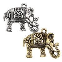 Tibetan Style Pendant Rhinestone Setting, Elephant, plated, more colors for choice, nickel, lead & cadmium free, 26x22x9.50mm, Hole:Approx 2mm, Inner Diameter:Approx 1mm, 50PCs/Lot, Sold By Lot