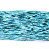 Natural White Turquoise Bead, Rund, olika storlek för val, Hål:Ca 0.5mm, Längd Ca 16 inch, Säljs av Lot