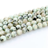 Perles de Jasper de Lotus, Lotus jaspe, Rond, naturel, normes différentes pour le choix, Trou:Environ 1mm, Longueur:Environ 15 pouce, Vendu par lot