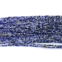 Natural Sodalite Beads, Round, different size for choice & faceted, Length:Approx 15.5 Inch, Sold By Lot