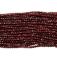 Natural Garnet Beads Round January Birthstone & faceted Approx 0.5mm Length Approx 16 Inch Sold By Lot