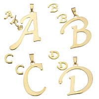 Fashion Stainless Steel Jewelry Sets pendant & earring Letter gold color plated Approx Sold By Lot