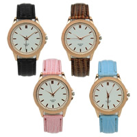 Women Wrist Watch, PU Leather, with Glass & Tibetan Style, plated, more colors for choice, nickel, lead & cadmium free, Length:Approx 9 Inch, 5PCs/Lot, Sold By Lot