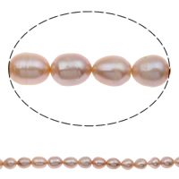 Cultured Rice Freshwater Pearl Beads, natural, pink, 11-12mm, Hole:Approx 0.8mm, Sold Per Approx 15 Inch Strand