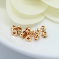 Brass Bead Cap, 24K gold plated, nickel, lead & cadmium free, 4x3mm, Hole:Approx 1mm, 200PCs/Lot, Sold By Lot