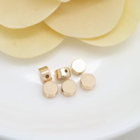 Brass Jewelry Beads, Flat Round, 24K gold plated, nickel, lead & cadmium free, 5x3mm, Hole:Approx 1mm, 200PCs/Lot, Sold By Lot