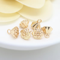 Brass Jewelry Pendants, Lotus Seedpod, 24K gold plated, nickel, lead & cadmium free, 8x9mm, Hole:Approx 2mm, 50PCs/Lot, Sold By Lot