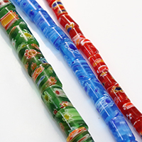 Murano Millefiori Lampwork Beads, Column, handmade, different size for choice, more colors for choice, Sold By Lot