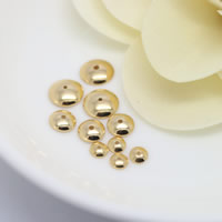 Messing Perlenkappe, 24 K vergoldet, verschiedene Größen vorhanden, frei von Nickel, Blei & Kadmium, Bohrung:ca. 1mm, 50PCs/Menge, verkauft von Menge